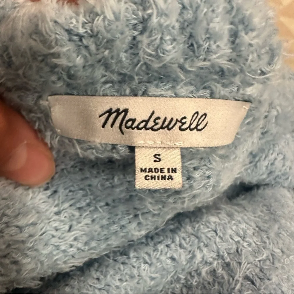 NWOT Madewell city blue Double V-Neck Sweater